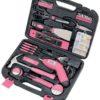 Apollo Tools DT0773N1 Household Tool Kit, Pink, 135-Piece, Donation Made to Breast Cancer Research