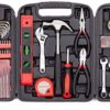 CARTMAN 136-Piece Tool Set - General Household Hand Tool Kit with Plastic Toolbox Storage Case
