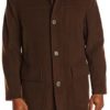 Cole Haan Men's Wool Cashmere Button Front Jacket with Knit Bib