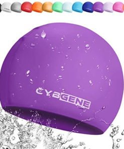 CybGene Silicone Swim Cap for Women and Men, Swimming Cap for Girls and Kids, Swim Capris for Long Hair.