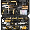 DEKOPRO 198 Piece Home Repair Tool Kit, General Household Hand Tool Set with Wrench Plastic Toolbox