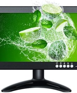 Eyoyo 8 inch Small HDMI LCD Monitor, Portable 1280x720 16:9 IPS Metal Housing Screen Support HDMI/VGA/AV/BNC Input with Wall Bracket&Remote Control for PC, CCTV,Security Camera,Raspberry pi Computer