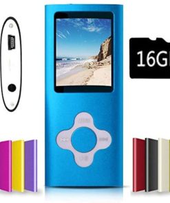 G.G.Martinsen Blue with White Versatile MP3/MP4 Player with a Micro SD Card, Support Photo Viewer, Mini USB Port 1.8 LCD, Digital MP3 Player, MP4 Player, Video/Media/Music Player