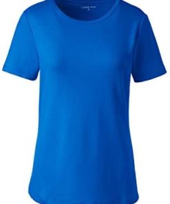 Lands' End Women's All Cotton Short Sleeve Crewneck T-Shirt