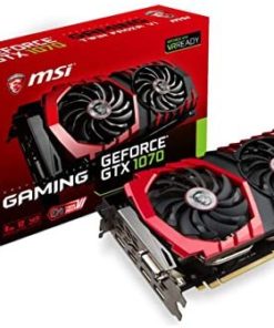 MSI Gaming GeForce GTX 1070 8GB GDDR5 SLI DirectX 12 VR Ready Graphics Card (GeForce GTX 1070 Gaming 8G)