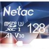 Netac 128GB Micro SD Card, microSDXC UHS-I Memory Card - 100MB/s, 667X, U3, Class10, Full HD Video V30, A1, FAT32, High Speed Flash TF Card P500 for Smartphone/Bluetooth Speaker/Tablet/PC/Camera
