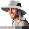 Premium Boonie Hat Wide Brim Sun Hat for Fishing Hiking Outdoor Men Women UPF50+