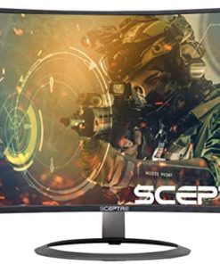 Sceptre Curved Gaming 32" 1080p LED Monitor up to 185Hz 165Hz 144Hz 1920x1080 AMD FreeSync HDMI DisplayPort Build-in Speakers, Machine Black 2020 (C326B-185RD)