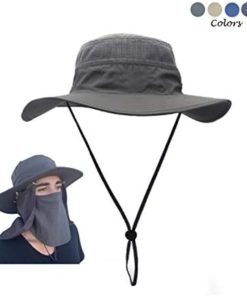 Turtle Tek Outdoors Fishing Hat/Sun Hat with Removable Neck & Face Flap, Waterproof UPF 50+ UV Sun Protection, Men Women Kids