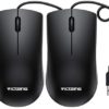 VicTsing Computer Mouse 2 Pack, 【2020 Classic】 USB Mouse Optical Wired Mouse with 25% Higher Efficiency for Office Work, Compatible with Computer Laptop, PC, Desktop, Windows 7/8/10/XP, Vista and Mac