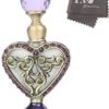 Victorian Heart Vintage Perfume Bottle Refillable Empty Enameled Crystal Ornament Handmade Home Decor Lady Wedding Christmas Gift