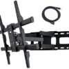 VideoSecu MW380B5 Full Motion Articulating TV Wall Mount Bracket for Most 37"-75" LED LCD Plasma HDTV Up to 125 lbs with VESA 684x400 600x400 400x400 150x100mm, Dual Arm Pulls Out Up to 14" AW9