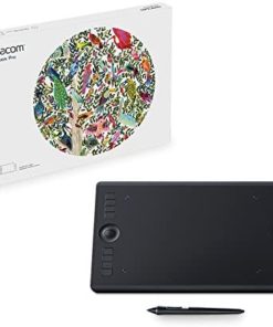 Wacom Intuos Pro Digital Graphic Drawing Tablet for Mac or PC, Medium, (PTH660) New Model,Black