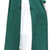 Women Plue Size Long Sleeve Patchwork Linen Loose Solid Pocket Bohe Long Coat